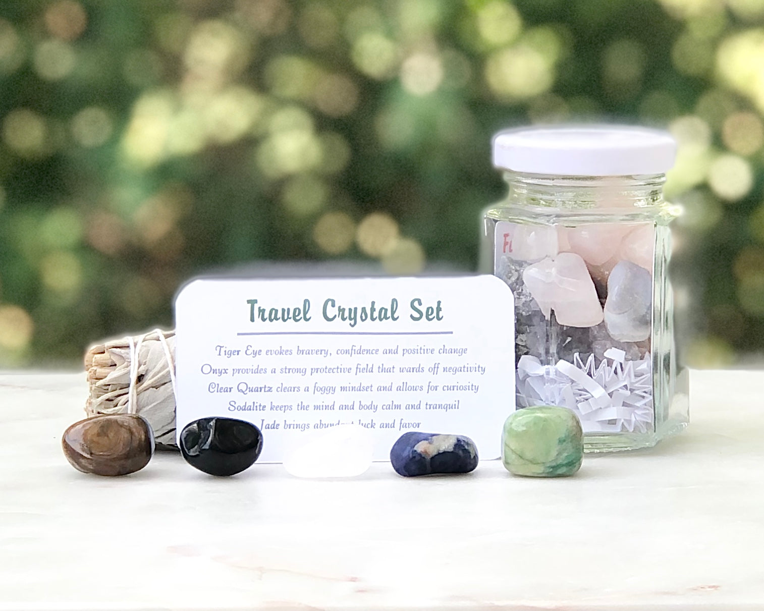 Travel Crystal Jar Set - Mindful Intentions