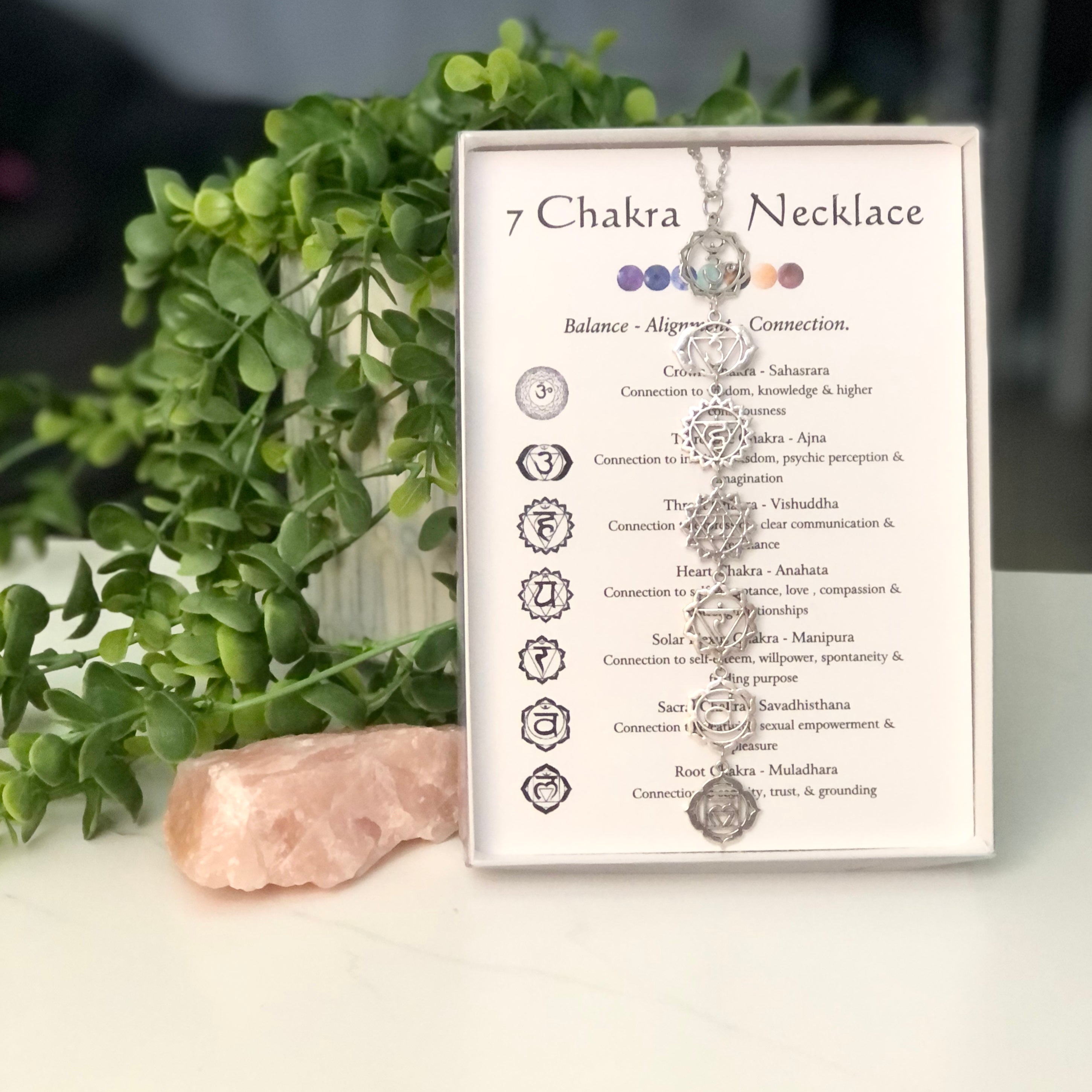 7 Chakra Symbol Necklace - Mindful Intentions