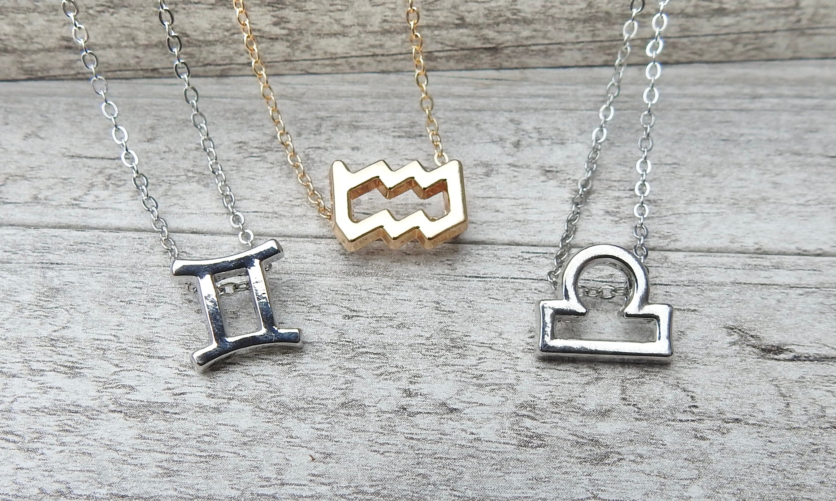 Aquarius Zodiac Necklace - Mindful Intentions