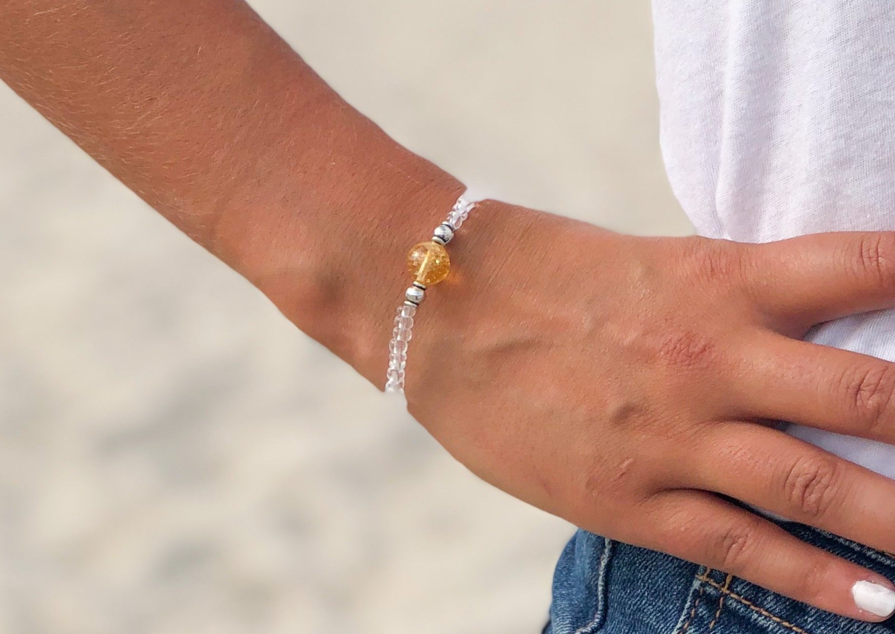 Citrine Bracelet- For Achieving Goals & Success - Mindful Intentions