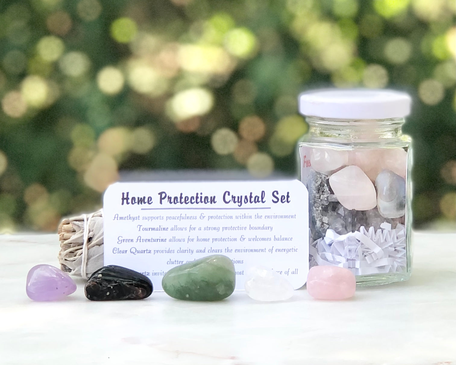 Home Protection Crystal Jar Set - Mindful Intentions
