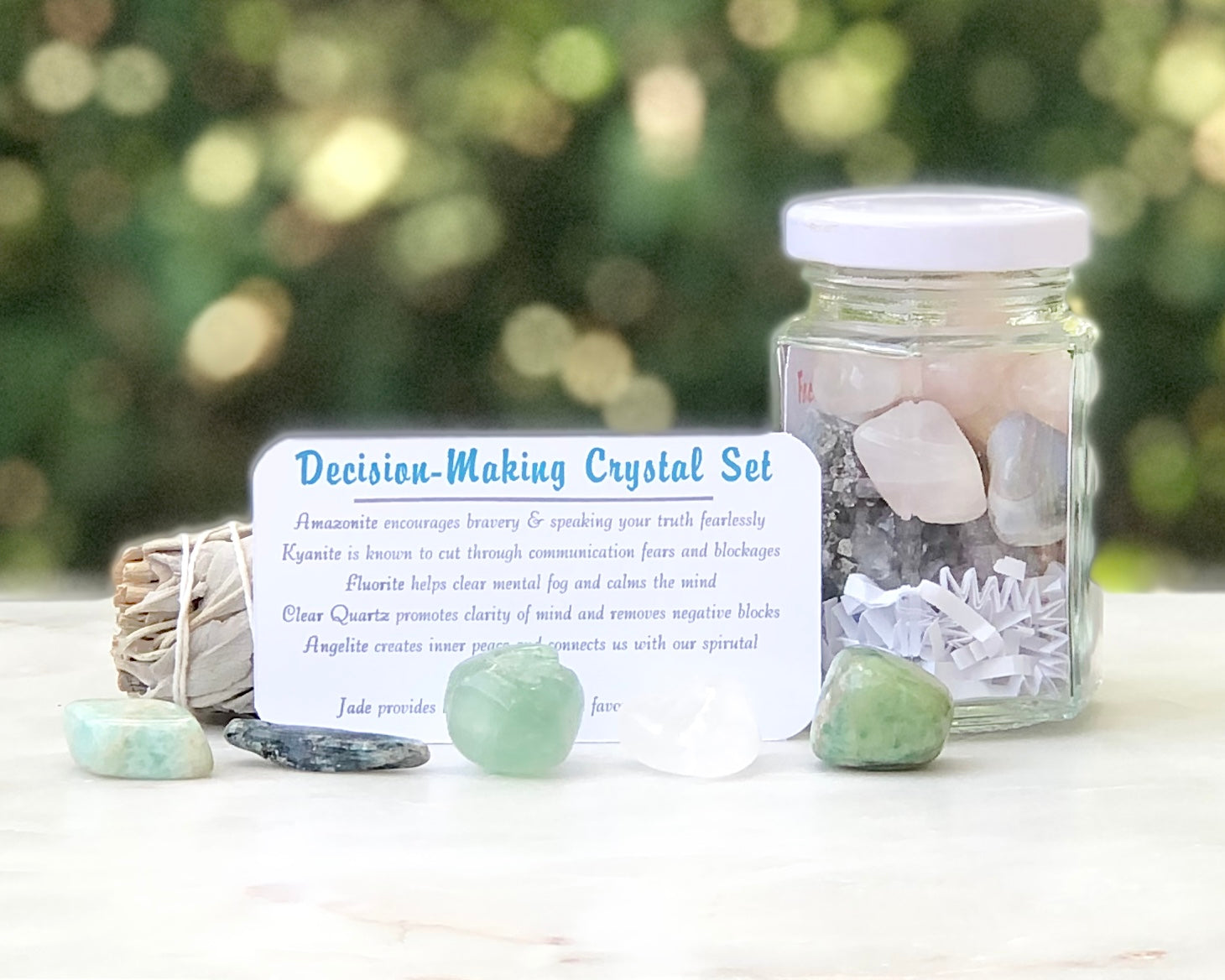 Decision Making Crystal Jar Set - Mindful Intentions
