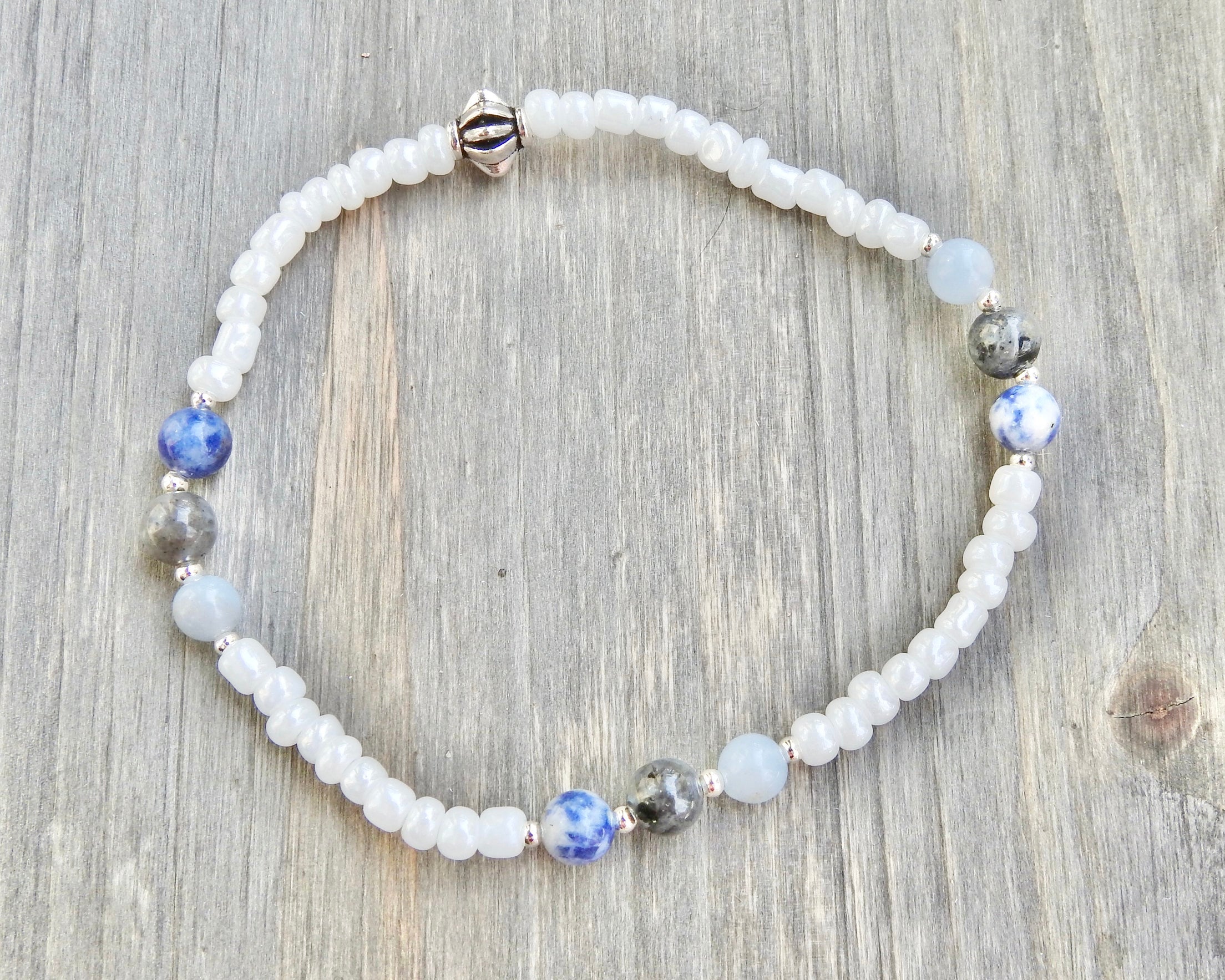 Meditation Anklet - Beaded Anklet - Mindful Intentions