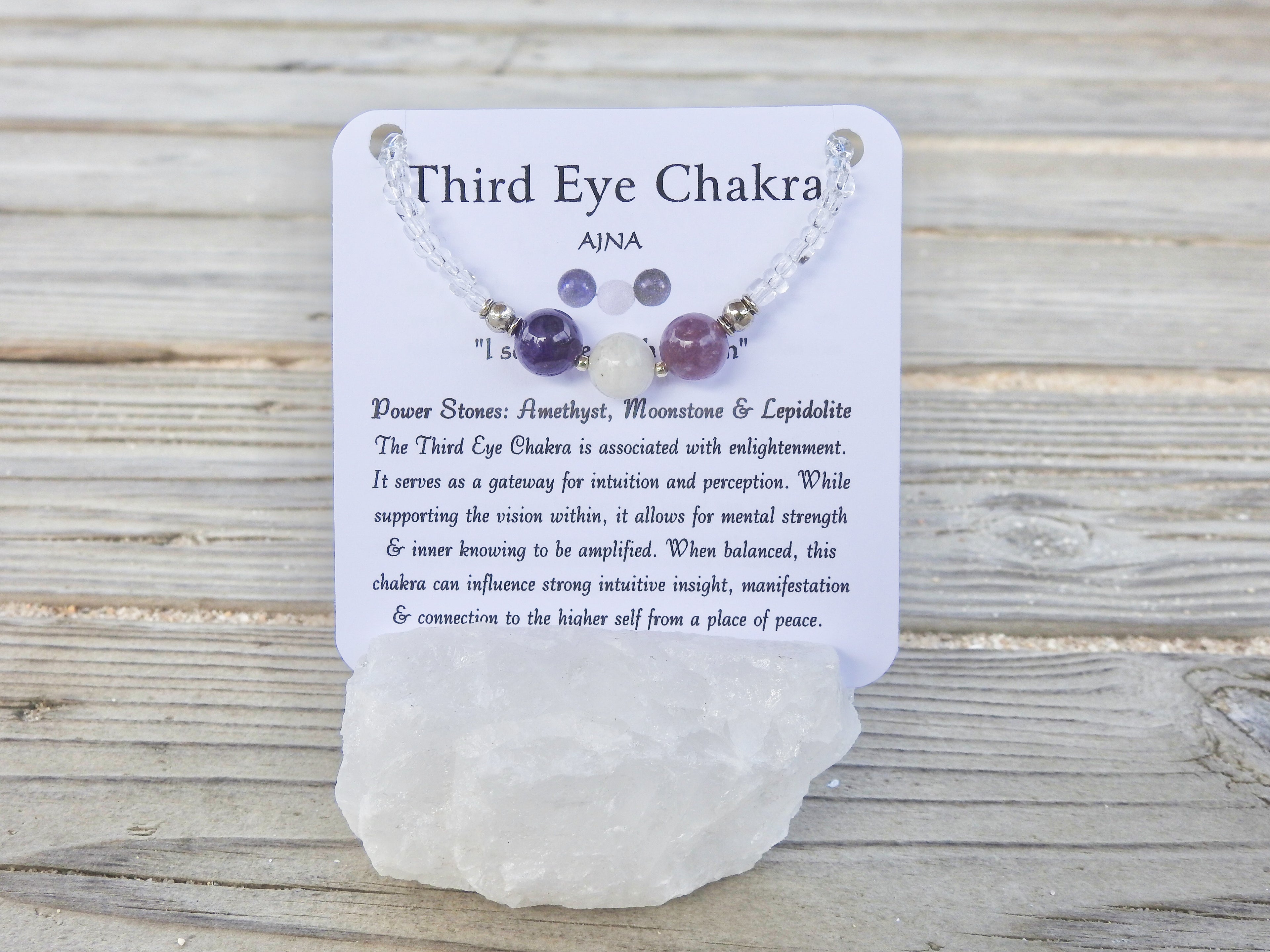 Third Eye Chakra Bracelet- For Building Intuition & Manifestation - Mindful Intentions