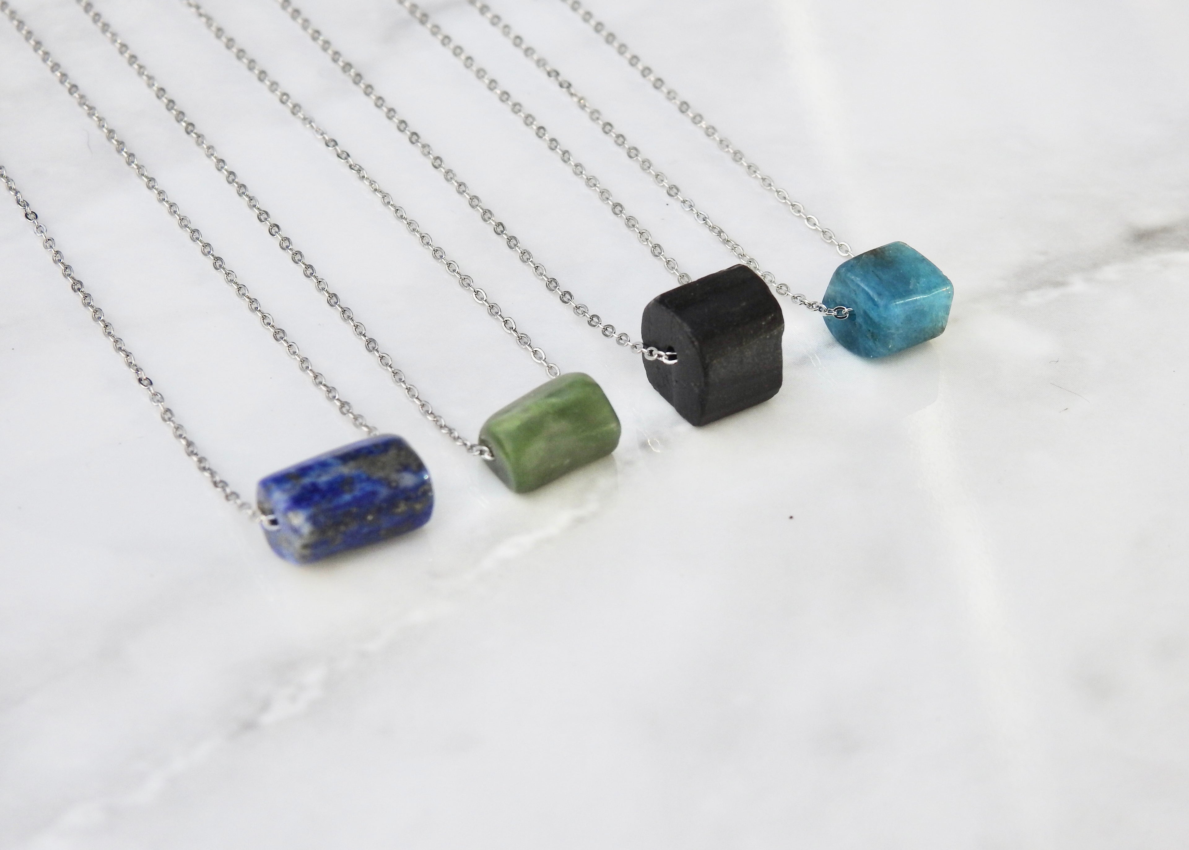 Tourmaline Necklace- Stone of Protection & Grounding - Mindful Intentions