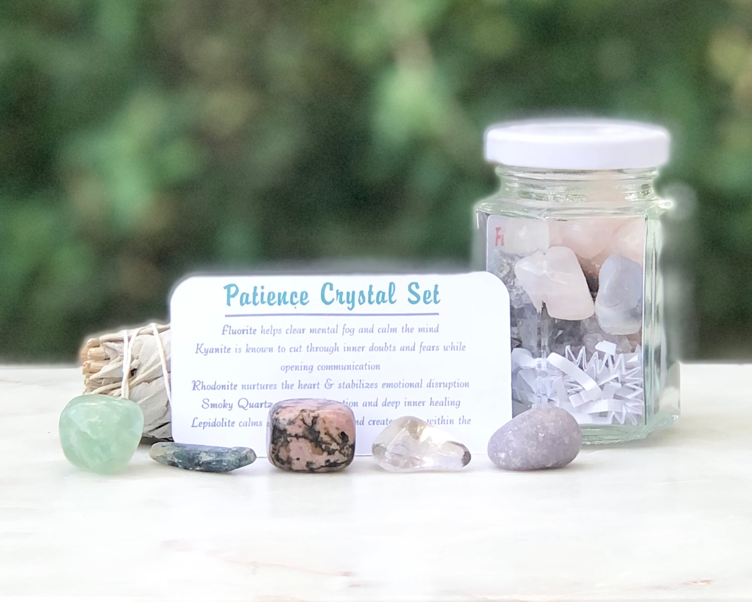 Patience Crystal Jar Set - Mindful Intentions