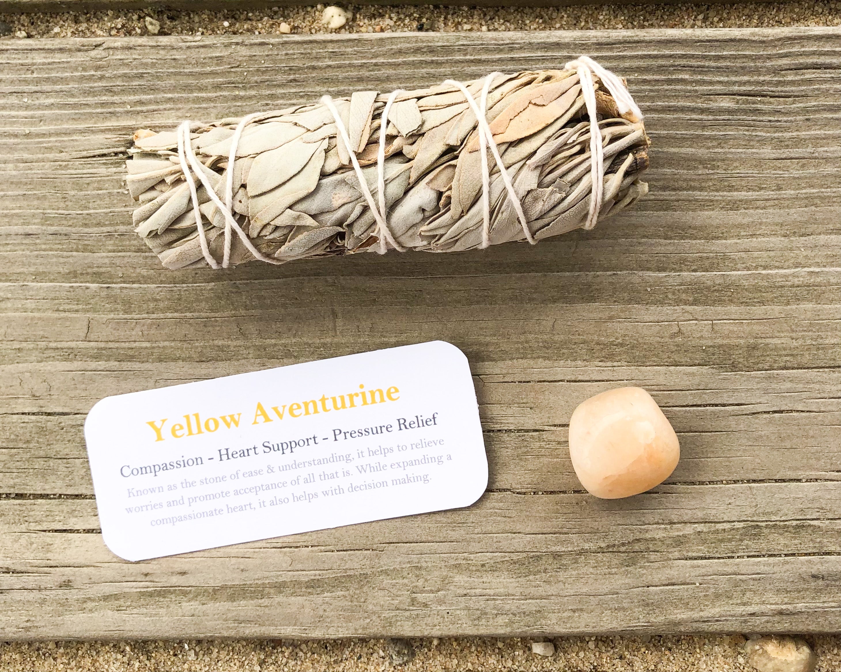 Yellow Aventurine Tumbled Stones- Stone of Compassion, Heart Support & Pressure Relief - Mindful Intentions