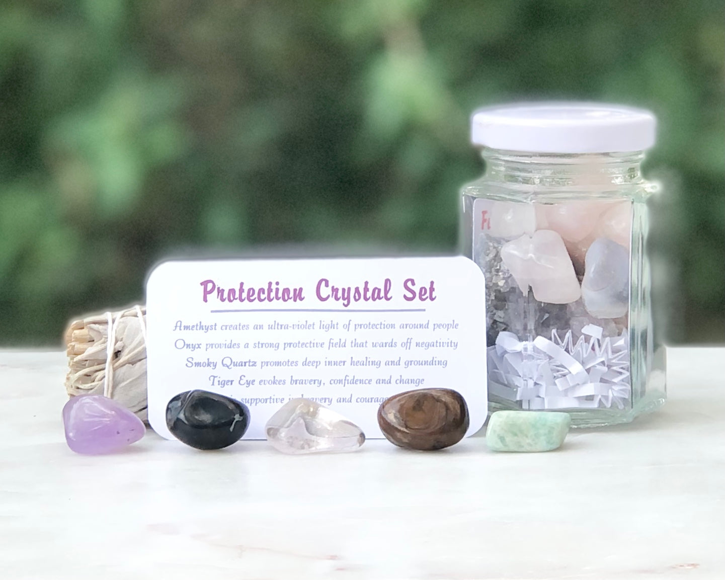 Protection Crystal Jar Set - Mindful Intentions