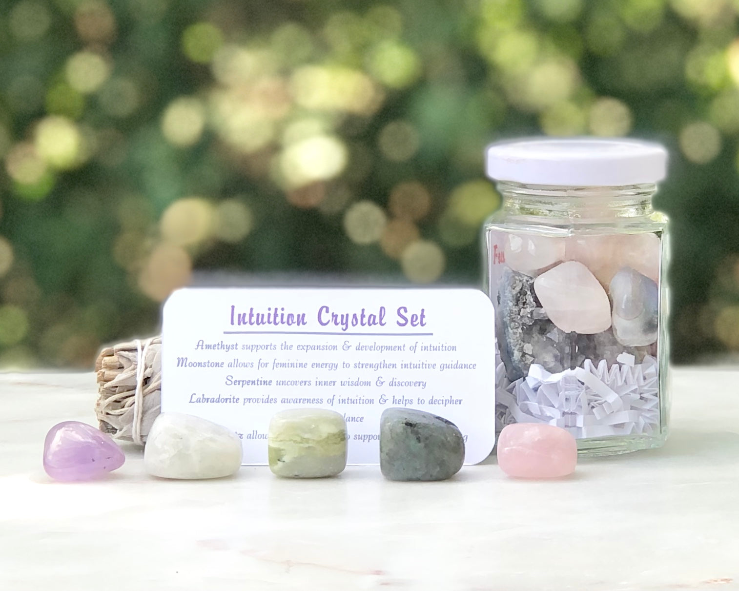 Intuition Crystal Jar Set - Mindful Intentions