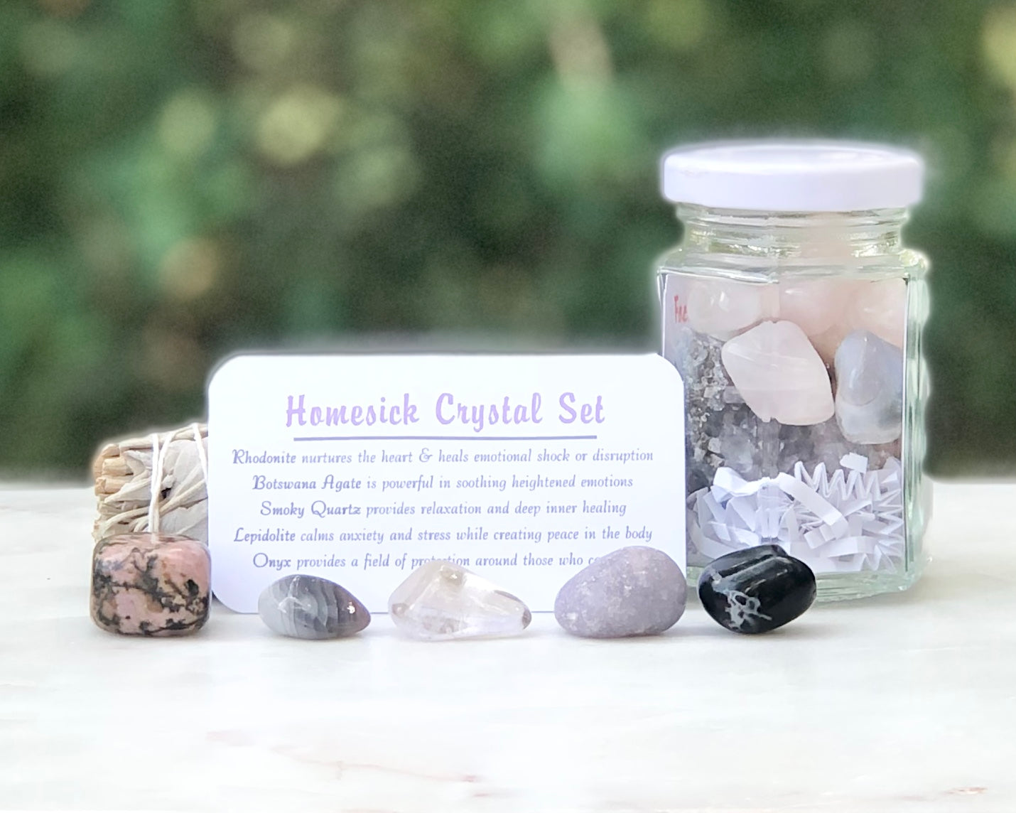 Homesick Crystal Jar Set - Mindful Intentions