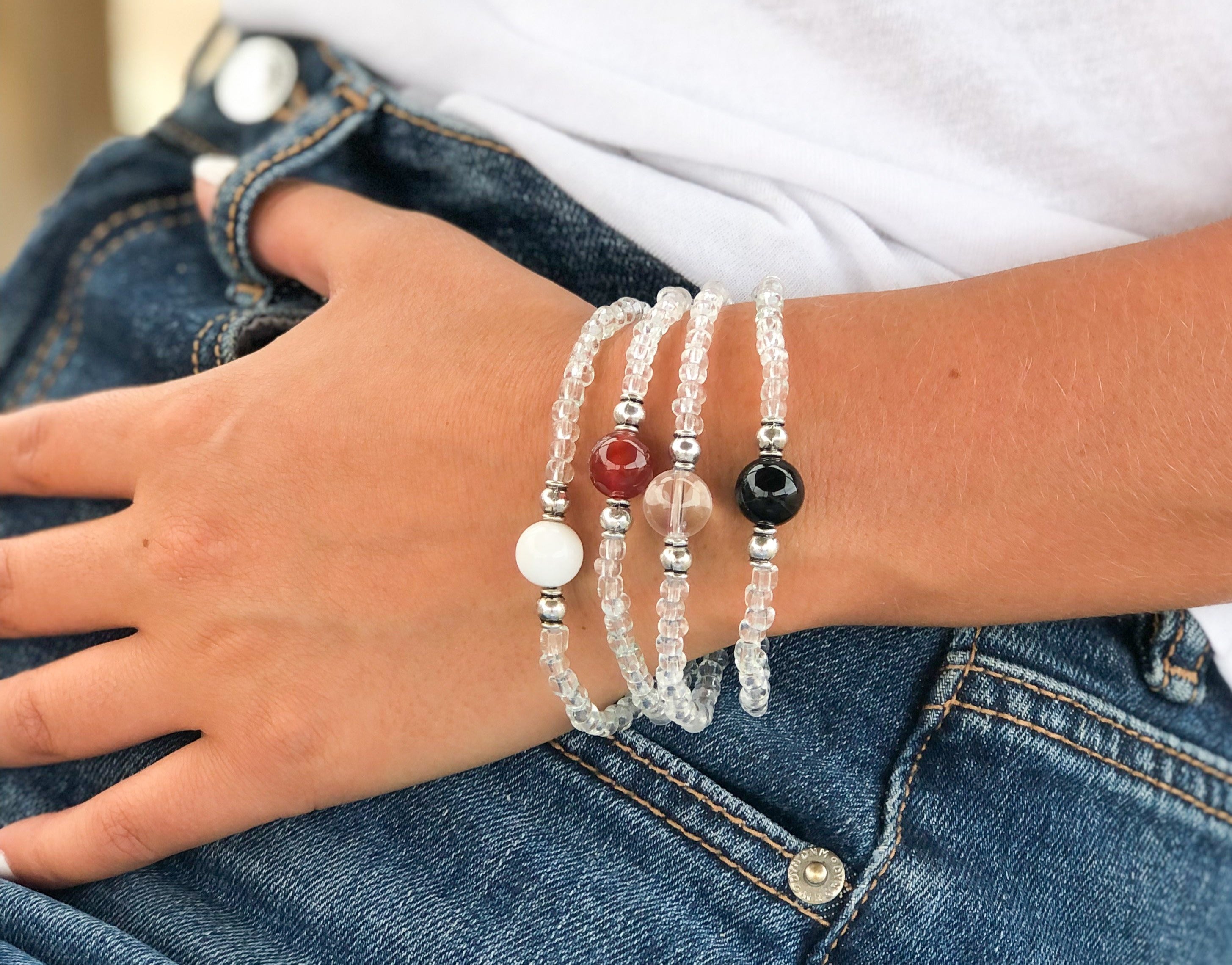 Onyx Bracelet- For Protection and Grounding - Mindful Intentions